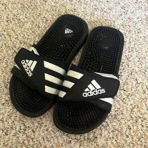 Adidas black slides